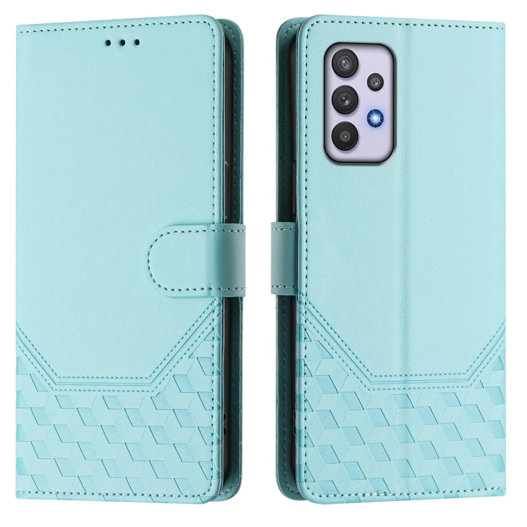 For Samsung Galaxy A32 4G Honeycomb Embossing RFID Leather Phone Case