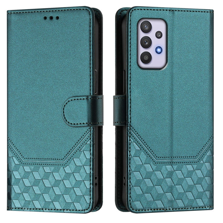 For Samsung Galaxy A32 4G Honeycomb Embossing RFID Leather Phone Case