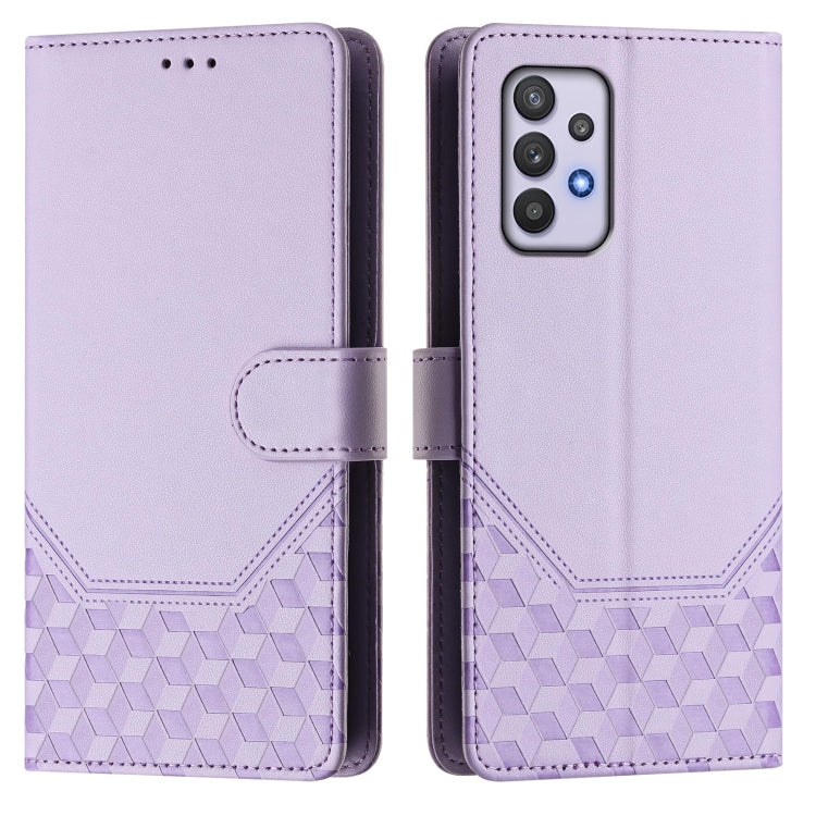 For Samsung Galaxy A32 4G Honeycomb Embossing RFID Leather Phone Case