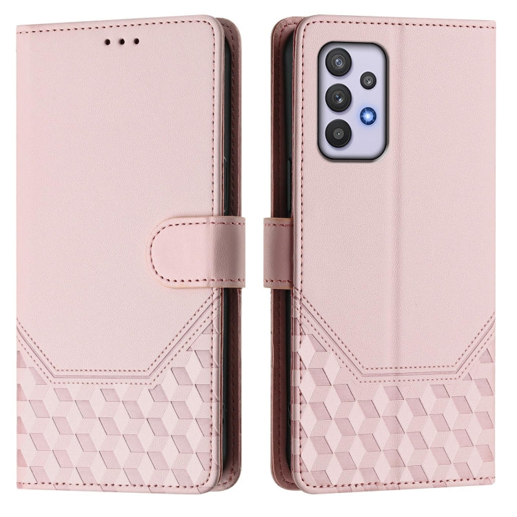 For Samsung Galaxy A32 5G / M32 5G Honeycomb Embossing RFID Leather Phone Case