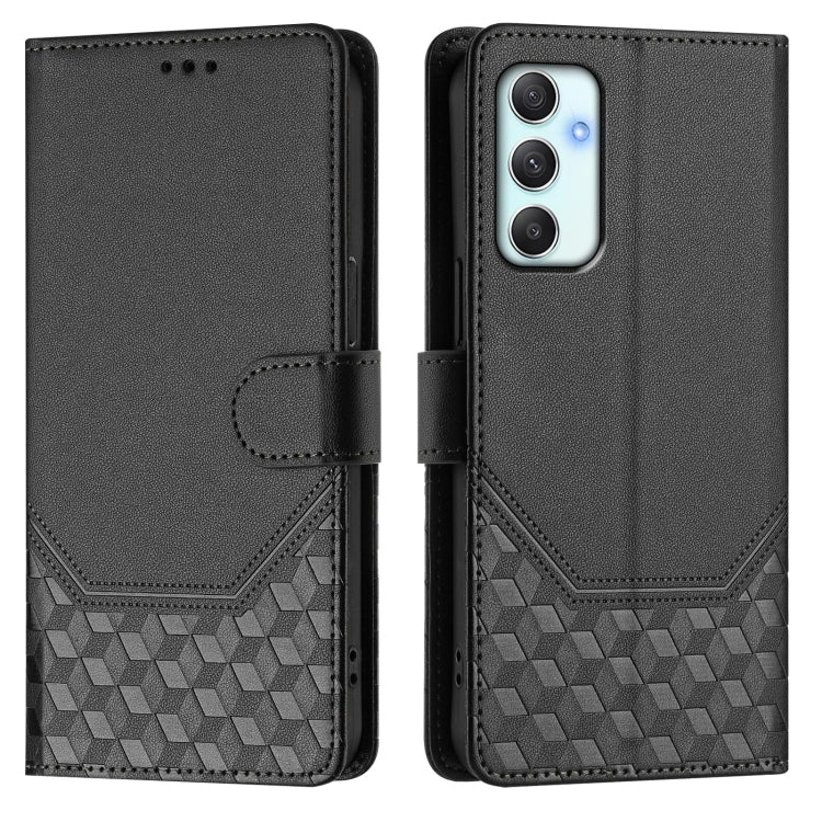 For Samsung Galaxy A34 5G Honeycomb Embossing RFID Leather Phone Case