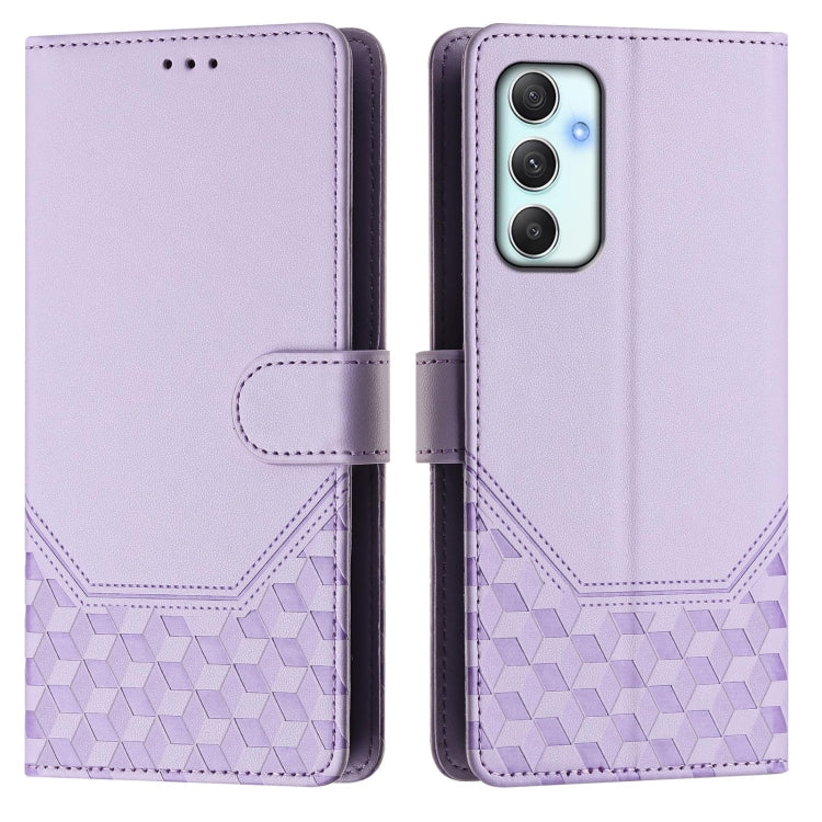 For Samsung Galaxy A34 5G Honeycomb Embossing RFID Leather Phone Case