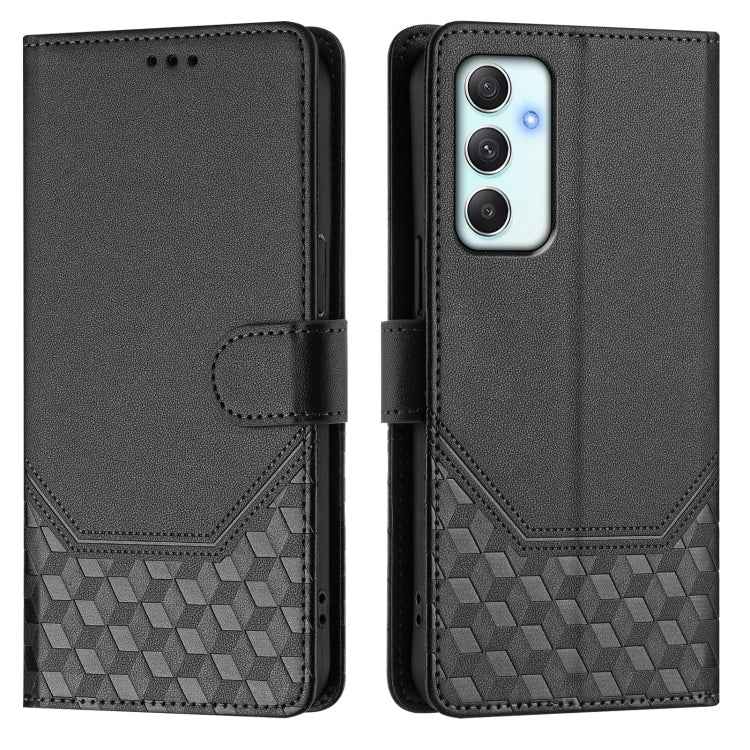For Samsung Galaxy A35 5G Honeycomb Embossing RFID Leather Phone Case