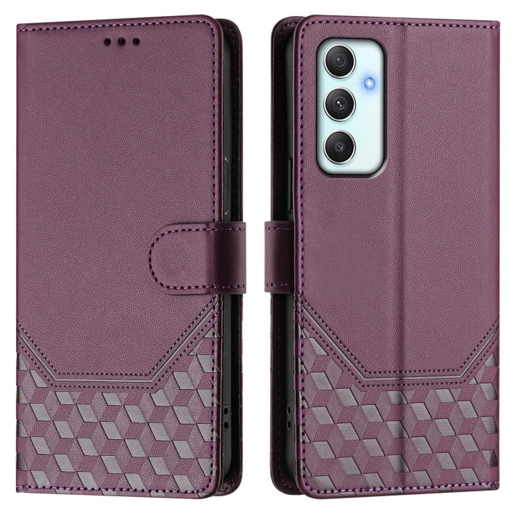 For Samsung Galaxy A35 5G Honeycomb Embossing RFID Leather Phone Case