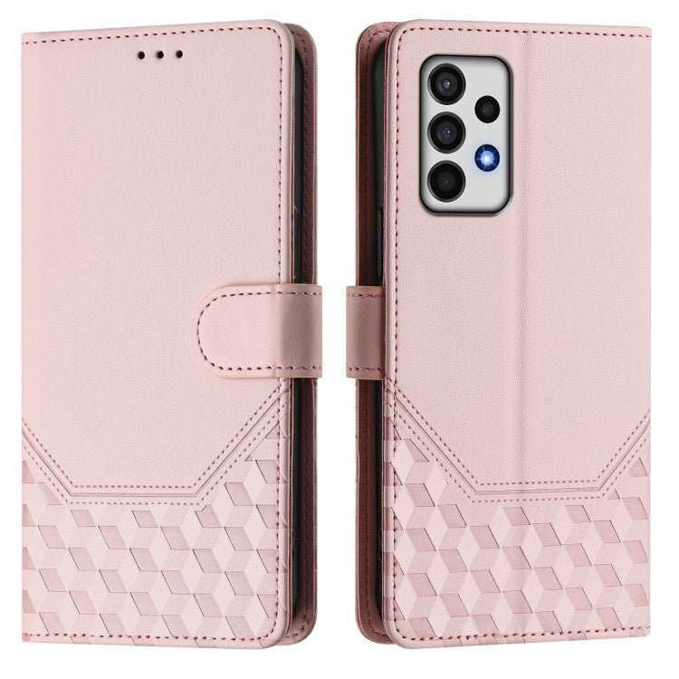 For Samsung Galaxy A52 5G / 4G / A52s Honeycomb Embossing RFID Leather Phone Case