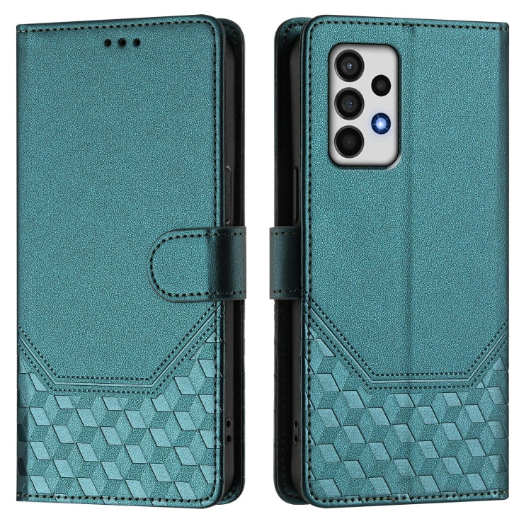 For Samsung Galaxy A52 5G / 4G / A52s Honeycomb Embossing RFID Leather Phone Case