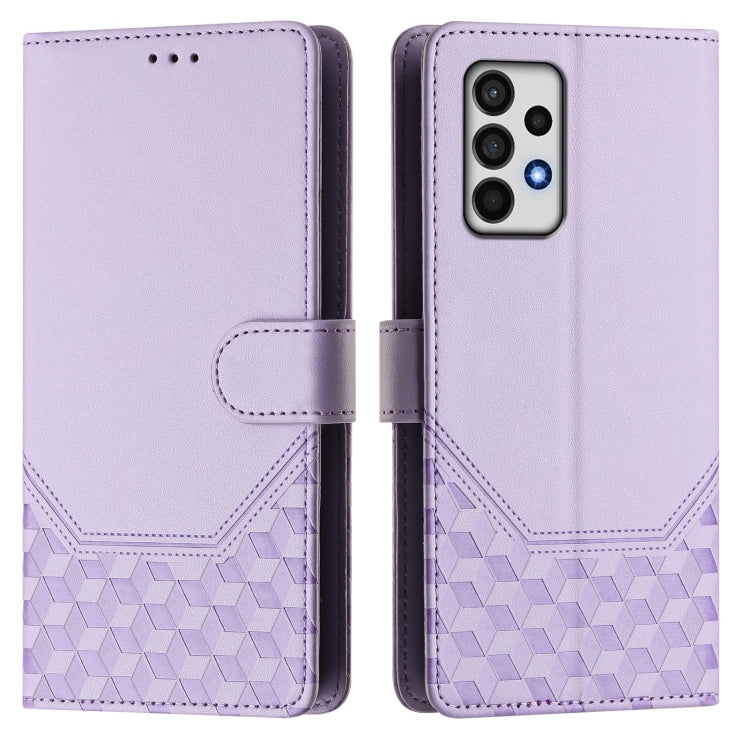 For Samsung Galaxy A52 5G / 4G / A52s Honeycomb Embossing RFID Leather Phone Case