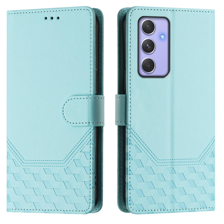 For Samsung Galaxy A54 5G Honeycomb Embossing RFID Leather Phone Case