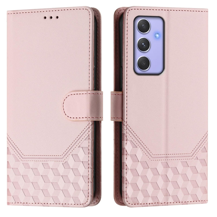For Samsung Galaxy A54 5G Honeycomb Embossing RFID Leather Phone Case