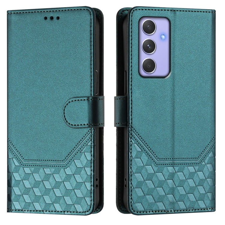 For Samsung Galaxy A54 5G Honeycomb Embossing RFID Leather Phone Case