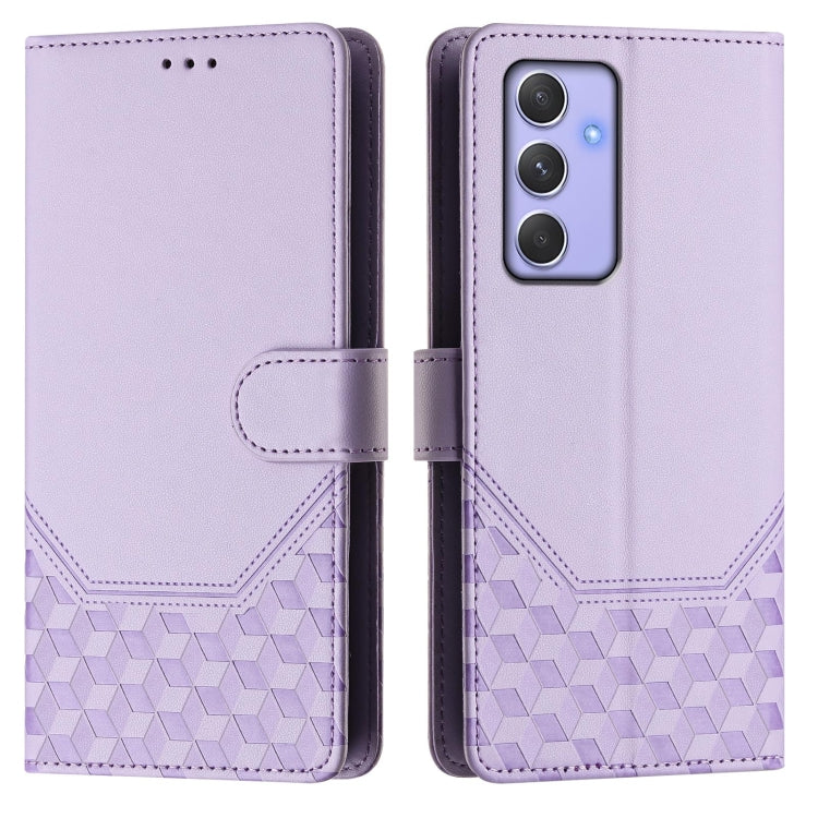 For Samsung Galaxy A54 5G Honeycomb Embossing RFID Leather Phone Case