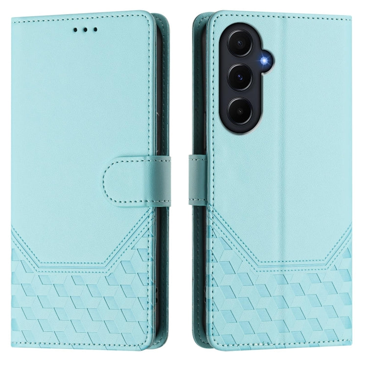 For Samsung Galaxy A55 5G Global Honeycomb Embossing RFID Leather Phone Case