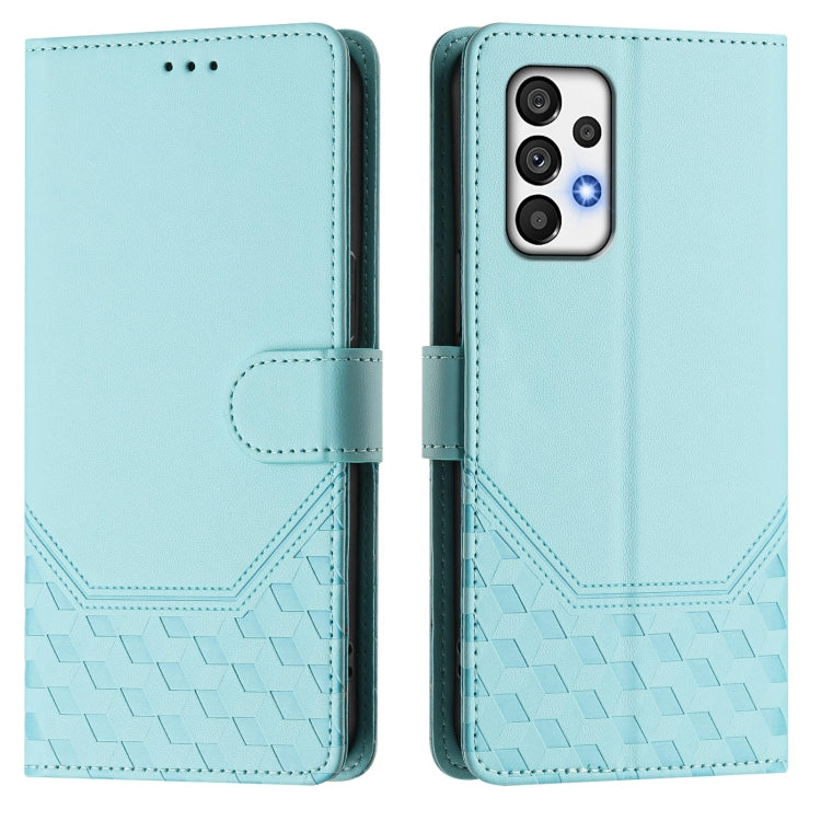 For Samsung Galaxy A72 Honeycomb Embossing RFID Leather Phone Case