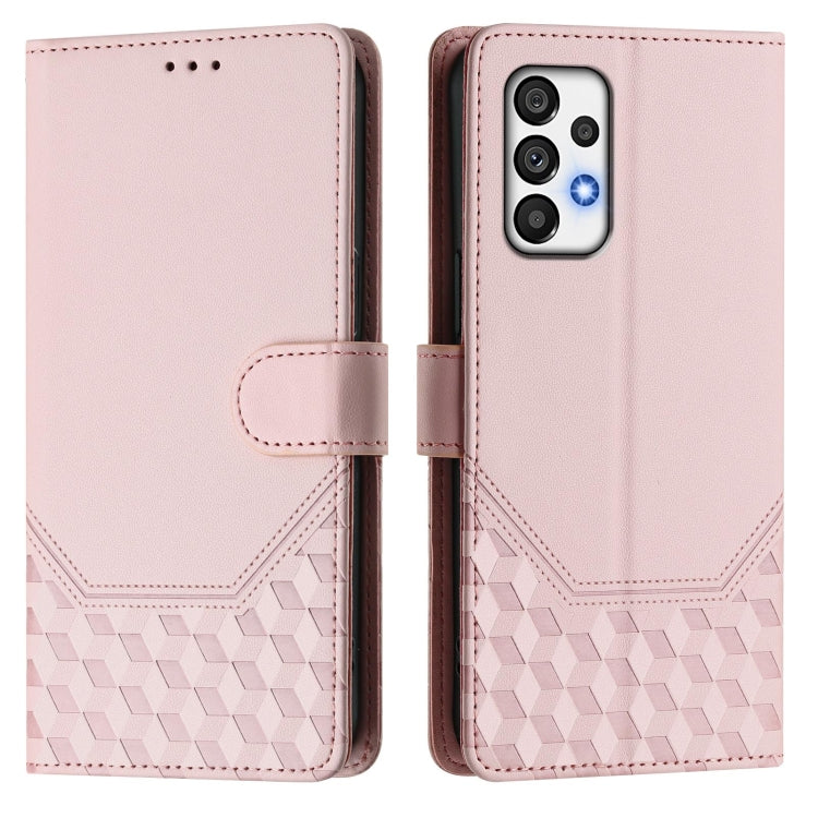 For Samsung Galaxy A72 Honeycomb Embossing RFID Leather Phone Case