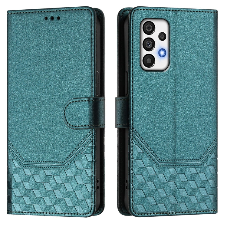 For Samsung Galaxy A72 Honeycomb Embossing RFID Leather Phone Case