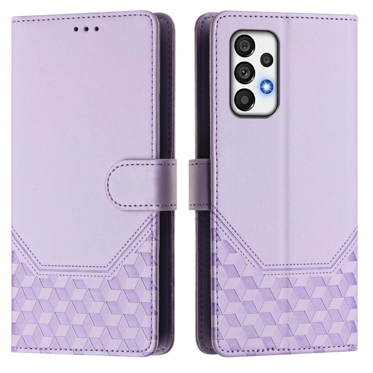For Samsung Galaxy A72 Honeycomb Embossing RFID Leather Phone Case
