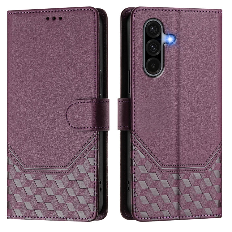 For Samsung Galaxy A36 Honeycomb Embossing RFID Leather Phone Case