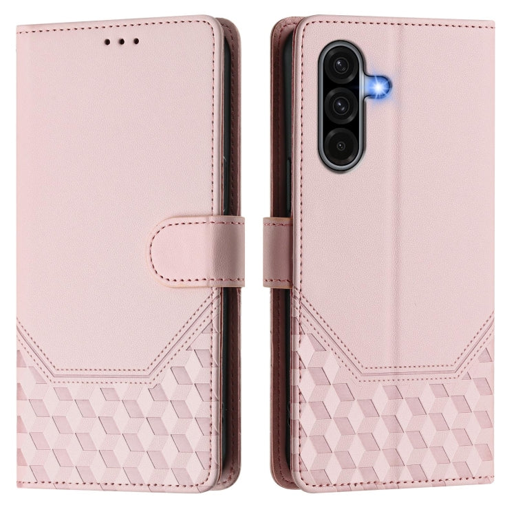 For Samsung Galaxy A56 5G Honeycomb Embossing RFID Leather Phone Case