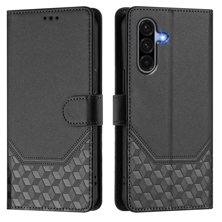 For Samsung Galaxy A56 5G Honeycomb Embossing RFID Leather Phone Case