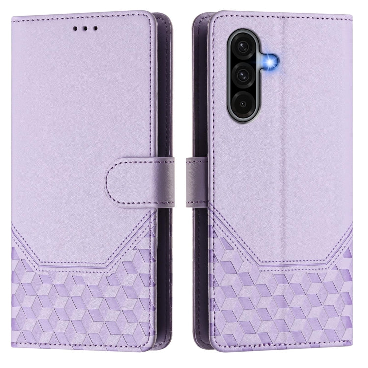 For Samsung Galaxy A56 5G Honeycomb Embossing RFID Leather Phone Case