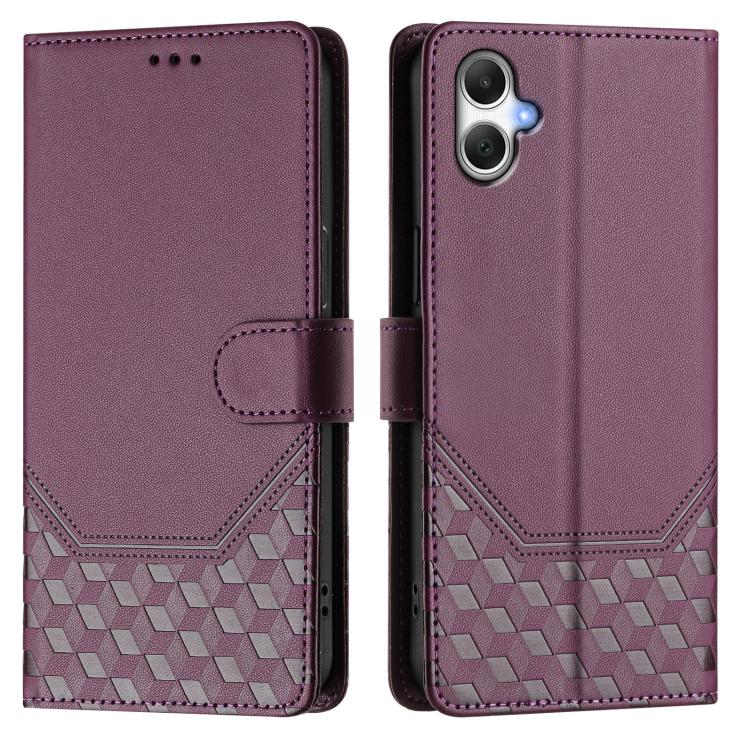 For Samsung Galaxy A07 4G Honeycomb Embossing RFID Leather Phone Case
