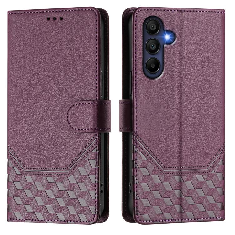 For Samsung Galaxy A17 4G Honeycomb Embossing RFID Leather Phone Case