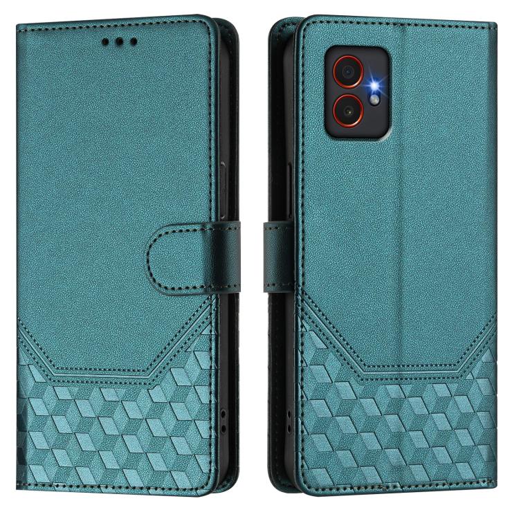 For Samsung Galaxy XCover7 Pro Honeycomb Embossing RFID Leather Phone Case