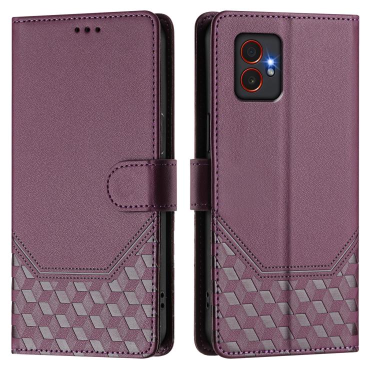 For Samsung Galaxy XCover7 Pro Honeycomb Embossing RFID Leather Phone Case