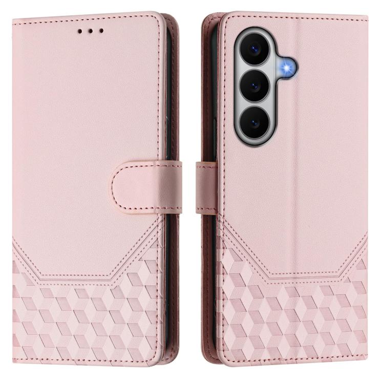 For Galaxy A27 5G Honeycomb Embossing RFID Leather Phone Case