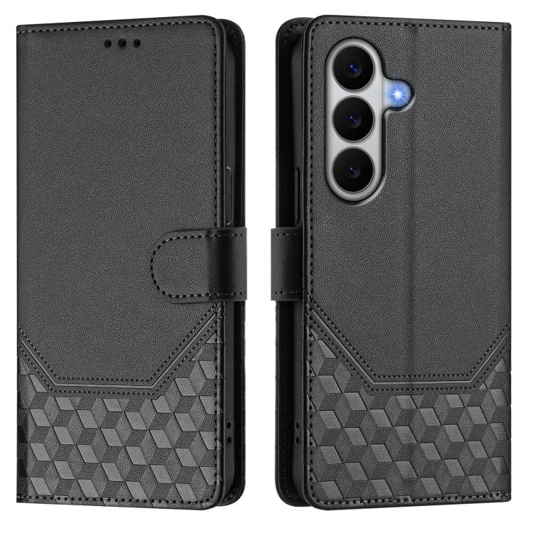 For Galaxy A27 5G Honeycomb Embossing RFID Leather Phone Case