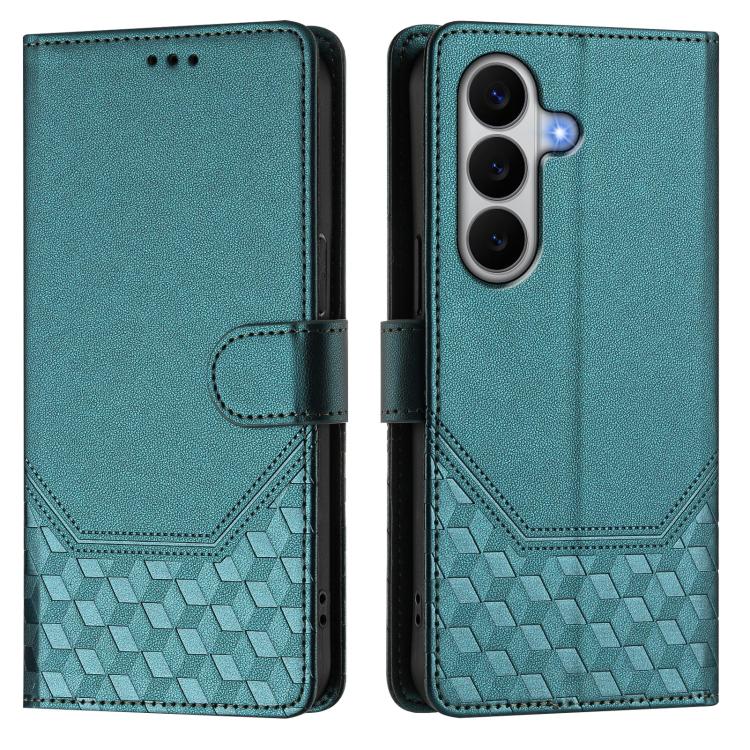 For Galaxy A27 5G Honeycomb Embossing RFID Leather Phone Case