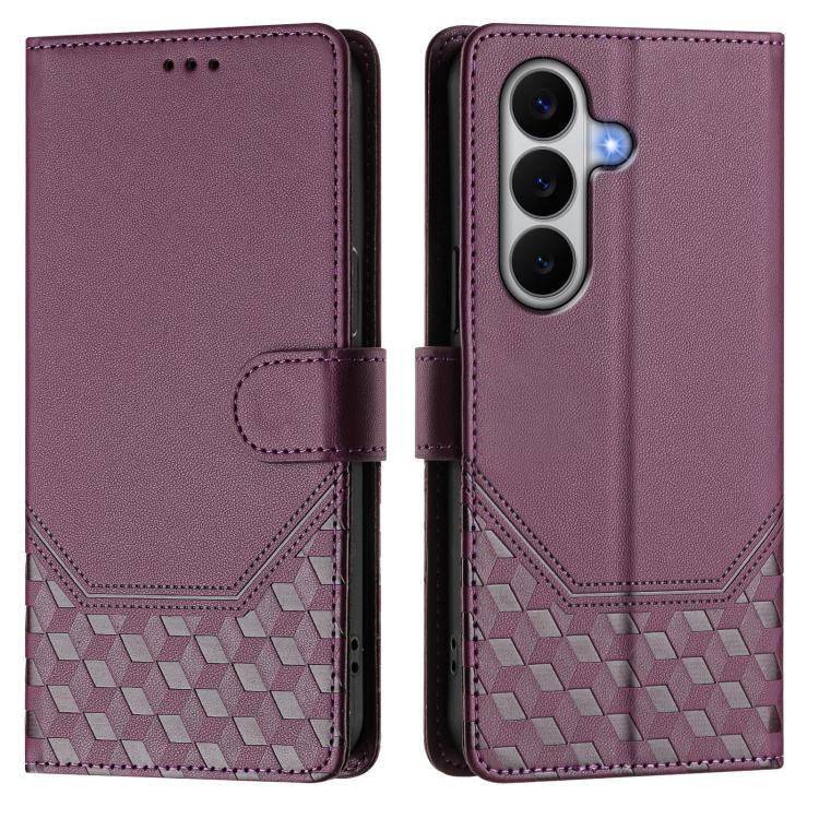 For Galaxy A27 5G Honeycomb Embossing RFID Leather Phone Case