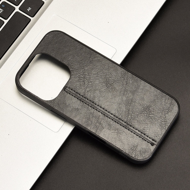 For iPhone 16 Pro Max Cow Pattern Sewing Card Bag Phone Case