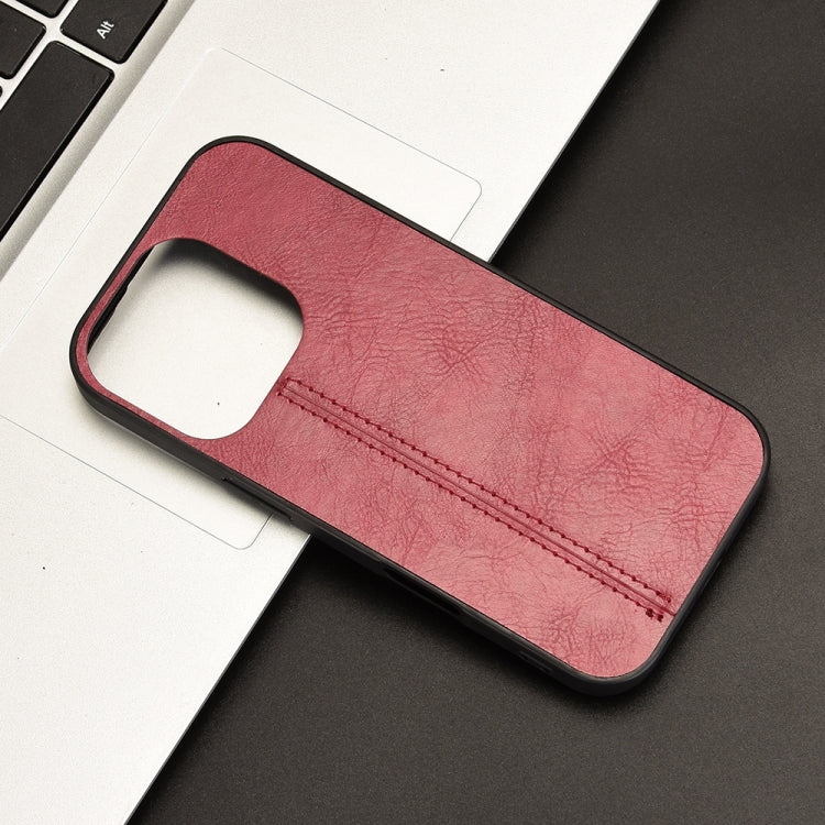 For iPhone 16 Pro Cow Pattern Sewing Card Bag Phone Case