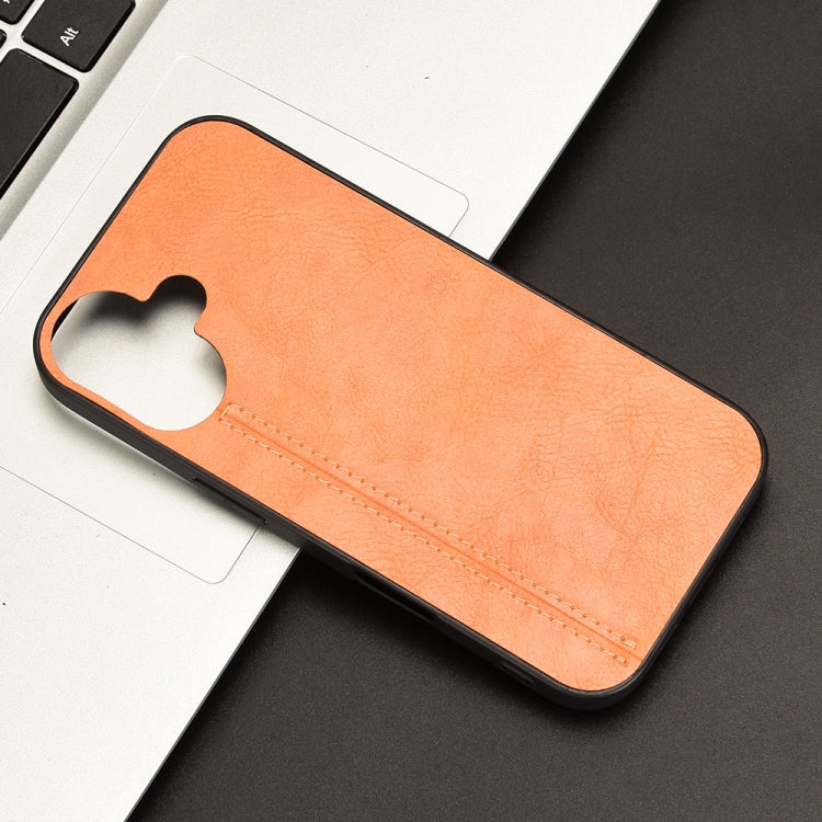 For iPhone 16 Plus Cow Pattern Sewing Card Bag Phone Case