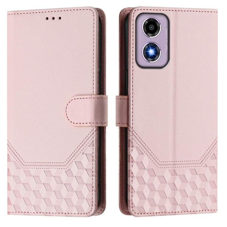 For Motorola Moto E14 4G / G24 4G Honeycomb Embossing RFID Leather Phone Case