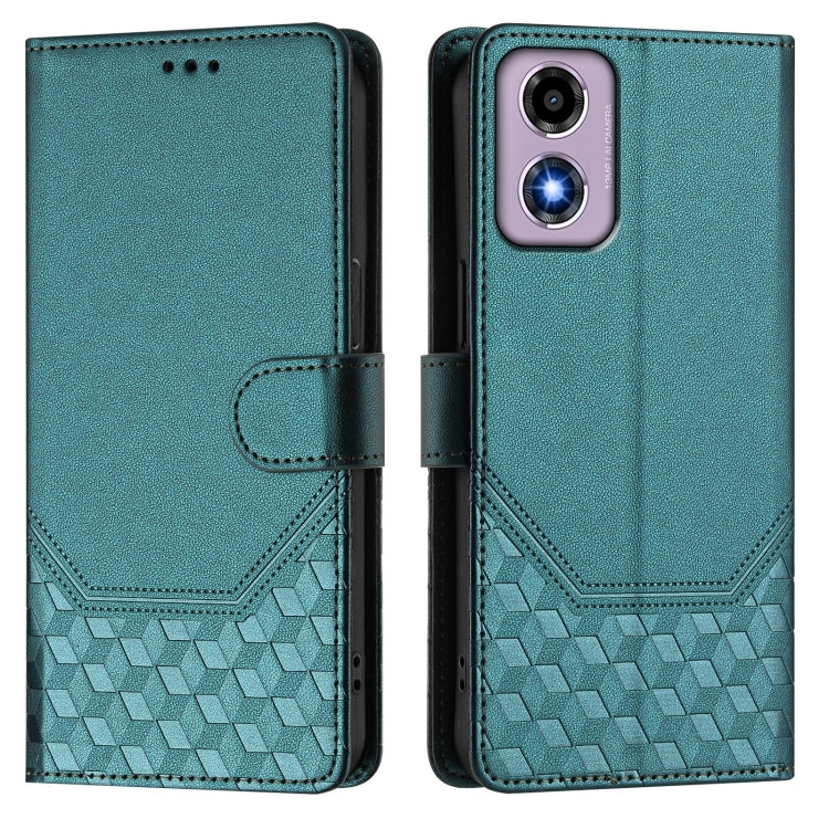 For Motorola Moto E14 4G / G24 4G Honeycomb Embossing RFID Leather Phone Case
