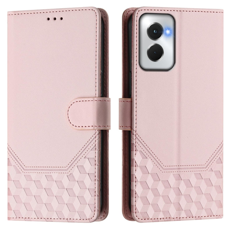 For Motorola Moto G Power 5G 2024 Honeycomb Embossing RFID Leather Phone Case