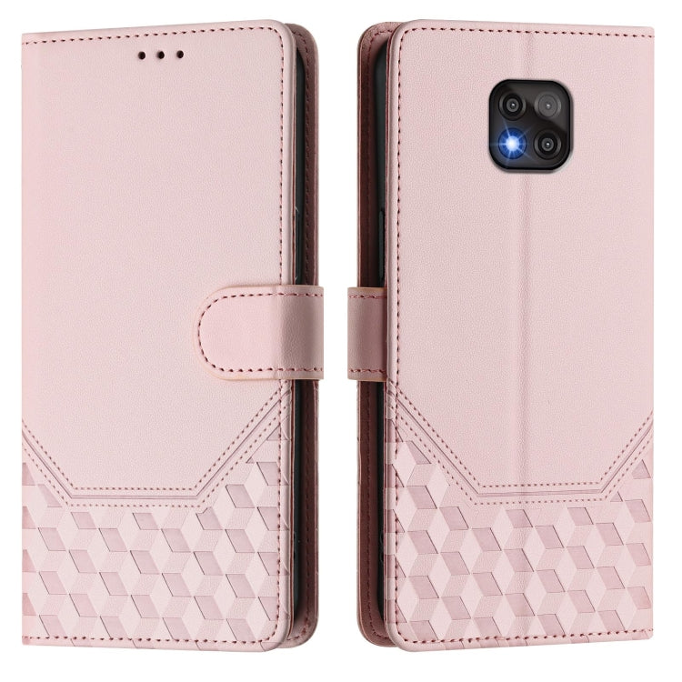 For Motorola Moto G Power 2021 Honeycomb Embossing RFID Leather Phone Case