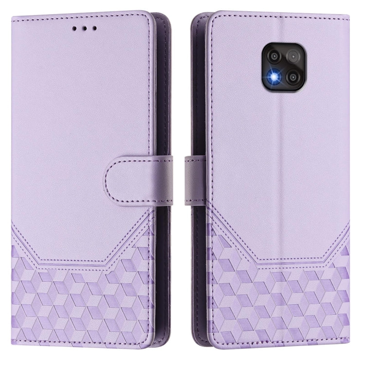 For Motorola Moto G Power 2021 Honeycomb Embossing RFID Leather Phone Case