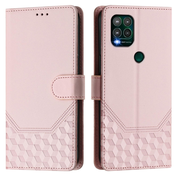 For Motorola Moto G Stylus 5G 2021 Honeycomb Embossing RFID Leather Phone Case