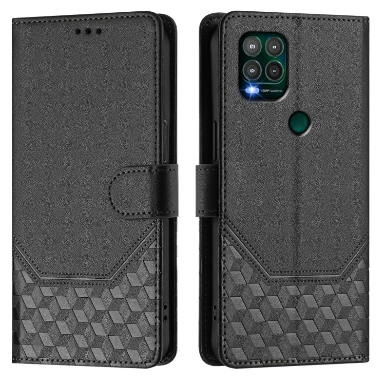 For Motorola Moto G Stylus 5G 2021 Honeycomb Embossing RFID Leather Phone Case