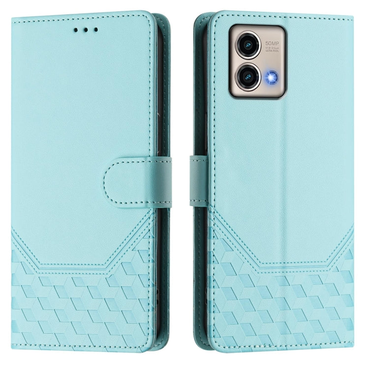 For Motorola Moto G Stylus 5G 2023 Honeycomb Embossing RFID Leather Phone Case