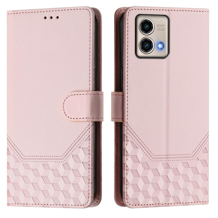 For Motorola Moto G Stylus 5G 2023 Honeycomb Embossing RFID Leather Phone Case