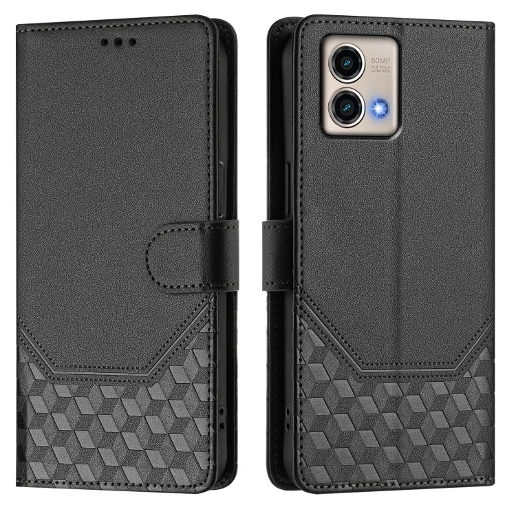 For Motorola Moto G Stylus 5G 2023 Honeycomb Embossing RFID Leather Phone Case