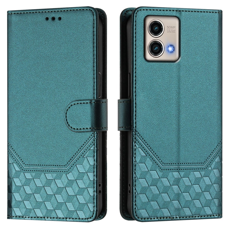 For Motorola Moto G Stylus 5G 2023 Honeycomb Embossing RFID Leather Phone Case