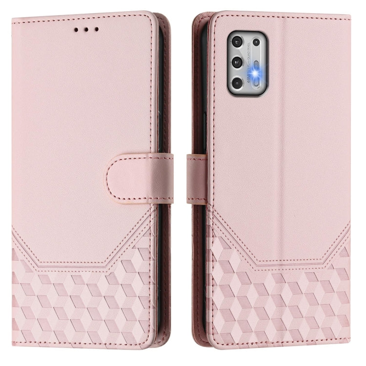 For Motorola Moto G Stylus 2021 4G Honeycomb Embossing RFID Leather Phone Case