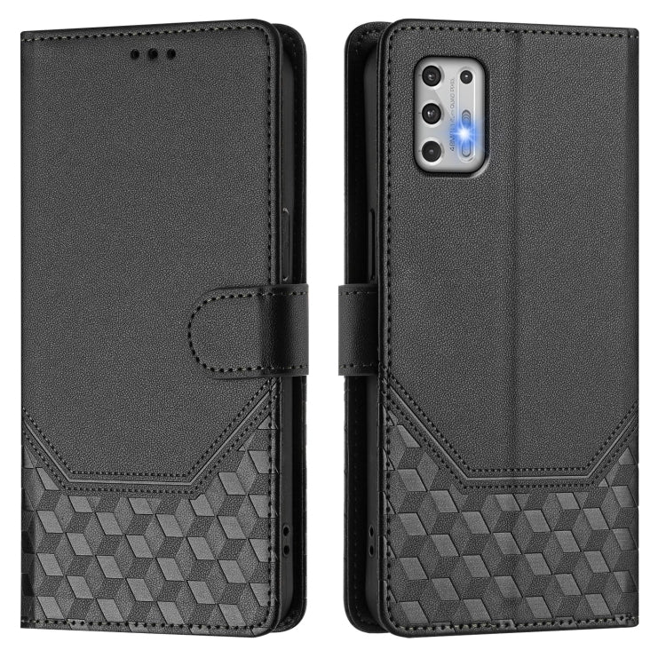 For Motorola Moto G Stylus 2021 4G Honeycomb Embossing RFID Leather Phone Case