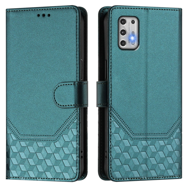 For Motorola Moto G Stylus 2021 4G Honeycomb Embossing RFID Leather Phone Case