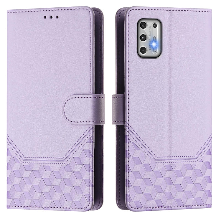 For Motorola Moto G Stylus 2021 4G Honeycomb Embossing RFID Leather Phone Case